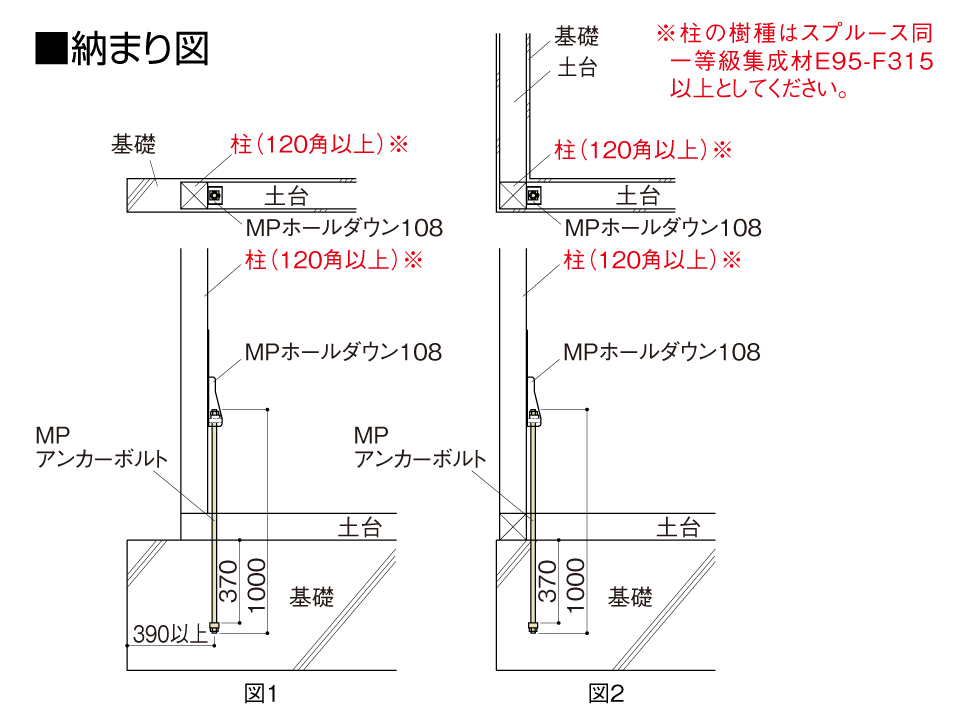 MPアンカーボルト納まり図