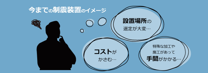 今までの制震装置のイメージ